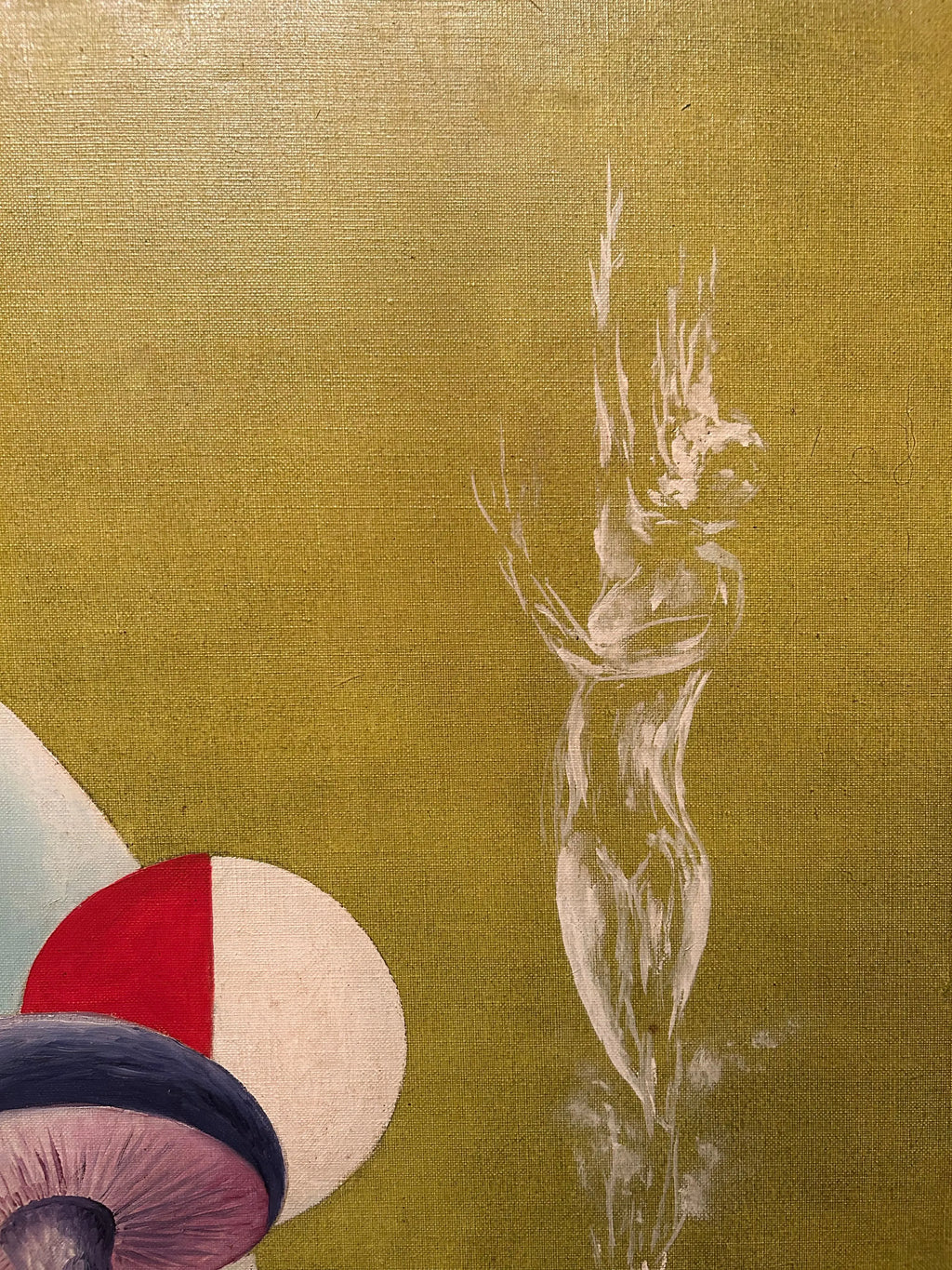 R. Gigard (1977) – Tableau Abstrait Contemporain | Fumée Sensuelle & Jaune Vibrant Pièce Unique