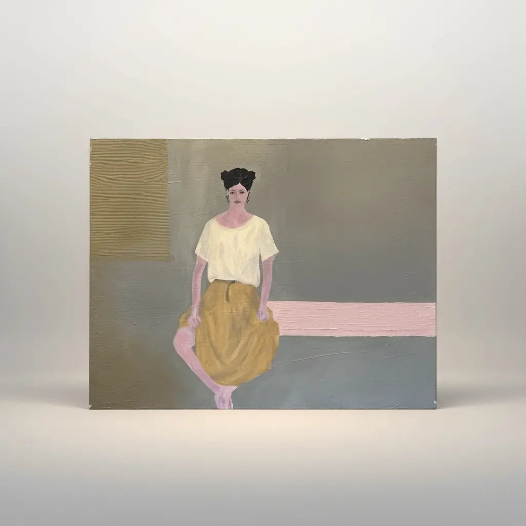 Femme assise - Tableau contemporain XXe siècle Pièce Unique