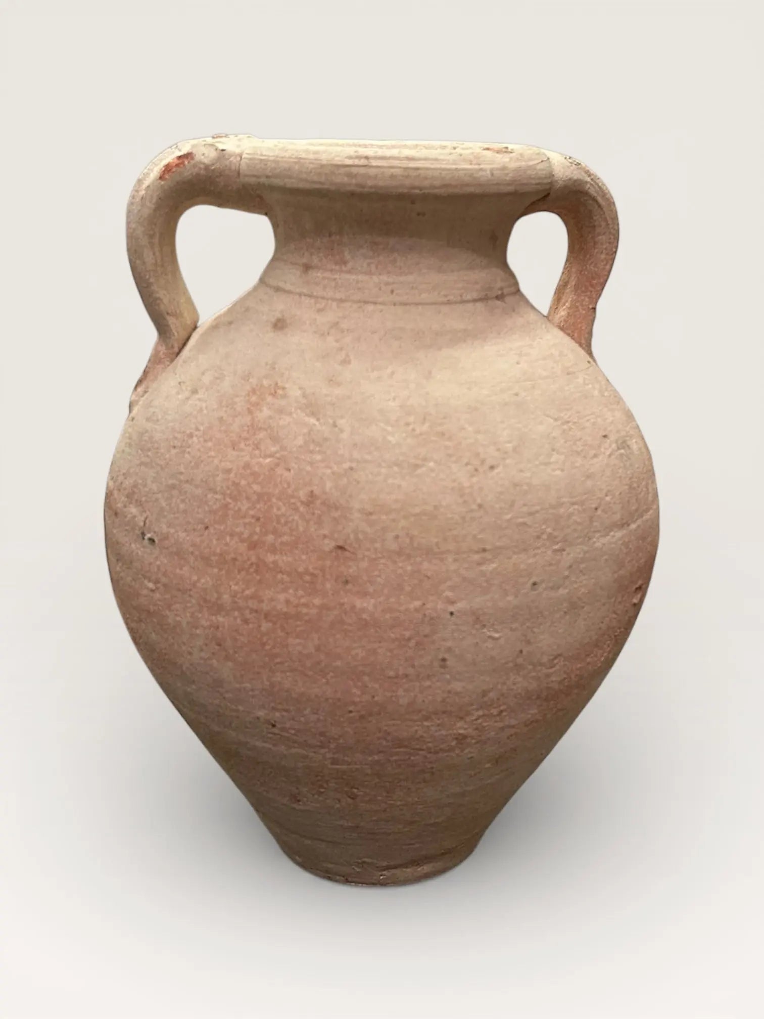 Vase ancien en terre cuite beige - Élégance Romaine Pièce Unique