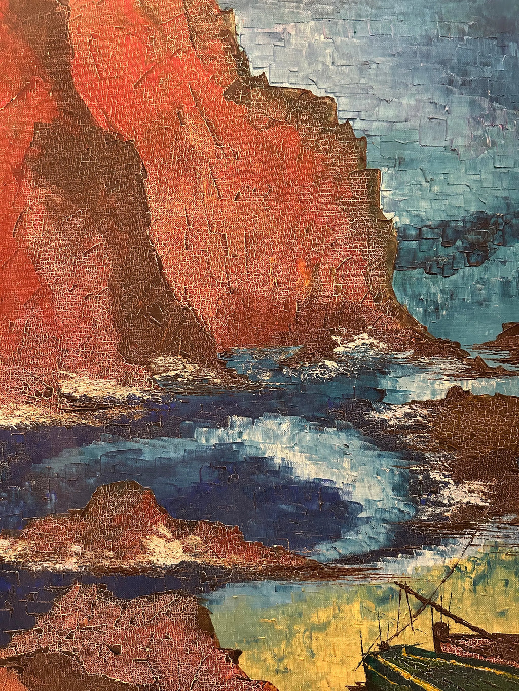 Tableau XXe siècle – Barques Échouées Pièce Unique